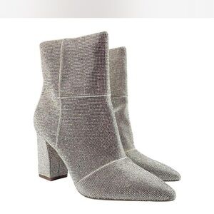 Madden Girl Glittering Silver Ankle Boots